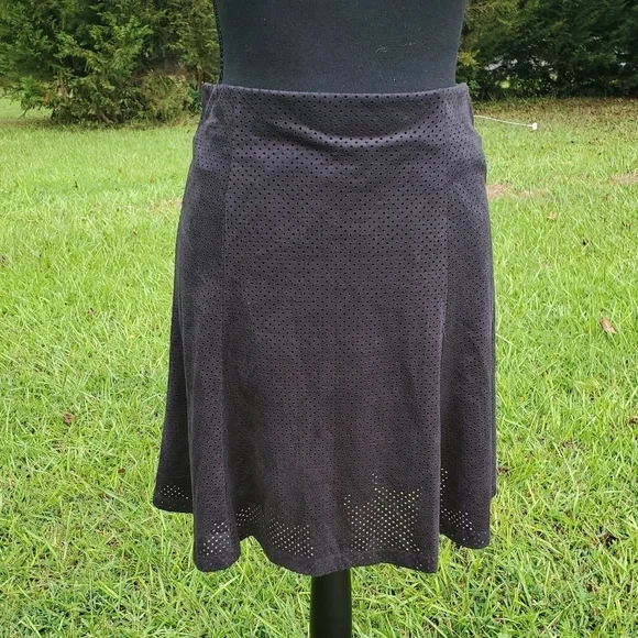 THREE DOTS - grey A line mini skirt NWOT - Picture 2 of 8